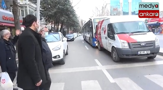 Bir Medeniyet Denemesi Daha Hüsranla Son Buldu: Ankara'da Yayaya Yol Veren Şoföre Arkadan Otobüs Çarptı