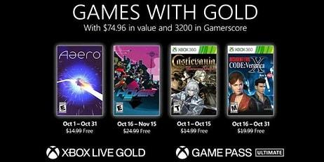 Xbox Live Gold'a Ekim Ayında Gelecek Oyunlar Belli Oldu!