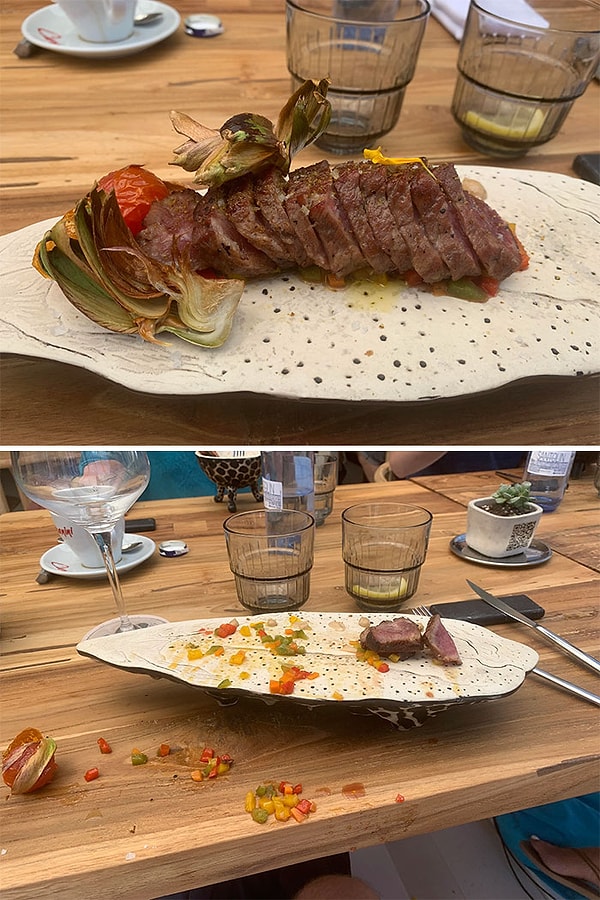 1. Тарелки не должны падать, когда вы протыкаете их вилкой