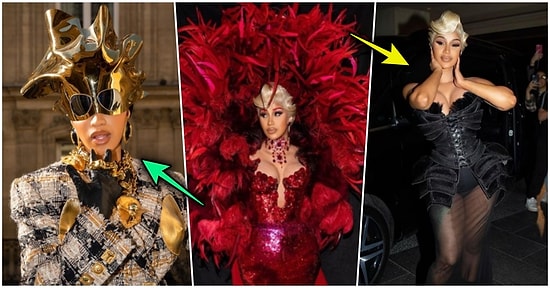 Doğumdan Sonra İlk Kez Kamera Karşısına Geçen Cardi B, Giyim Tarzıyla Paris Moda Haftası'na Damgasını Vurdu!