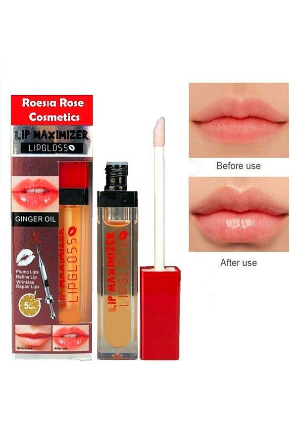 6. Rose dudak dolgunlaştırıcı ve parlatıcı lip maximizer gloss, dudaklarınızı nemlendirirken aynı zamanda daha sıkı ve gergin bir görünüme de kavuşturur.