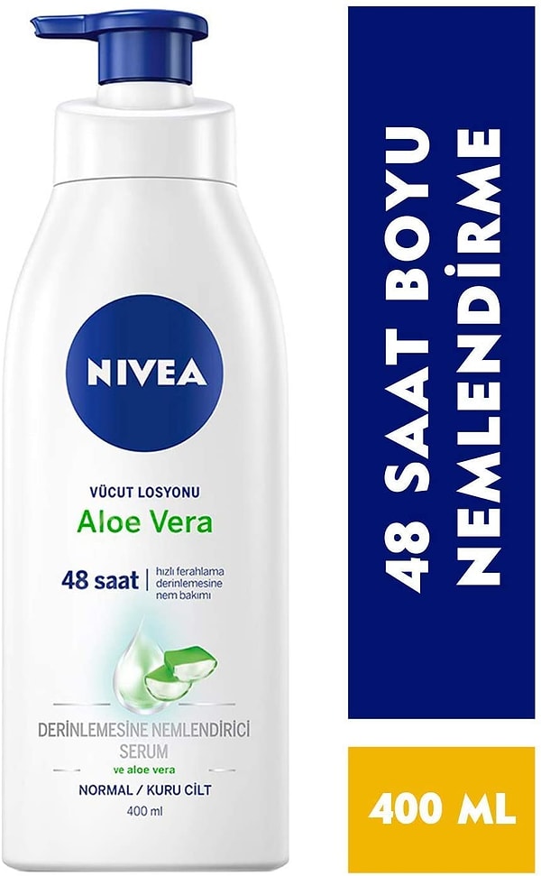 10. Nivea aloe veralı vücut losyonu, normal ve kuru ciltler için...