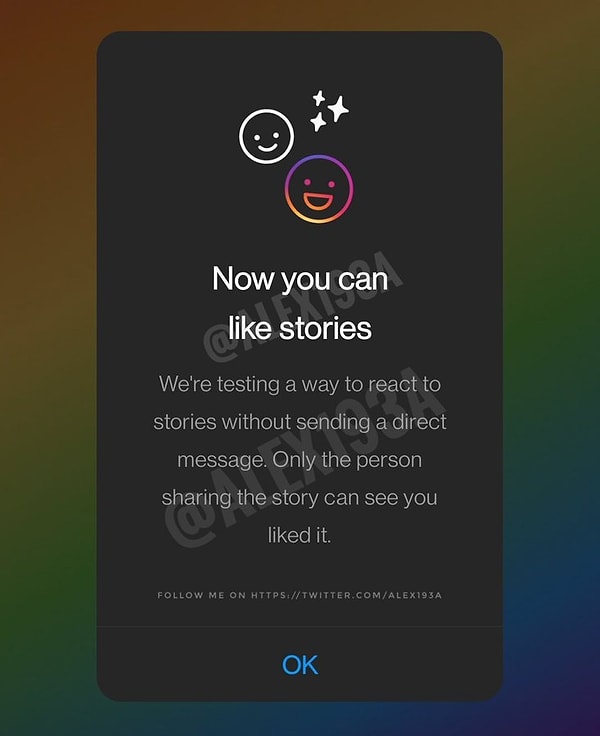 IGTV ve gönderiler dışında hikayelere de beğeni özelliği getirme çabasında olan Instagram, işi emoji göndermenin bir üst seviyesine çıkarıyor.