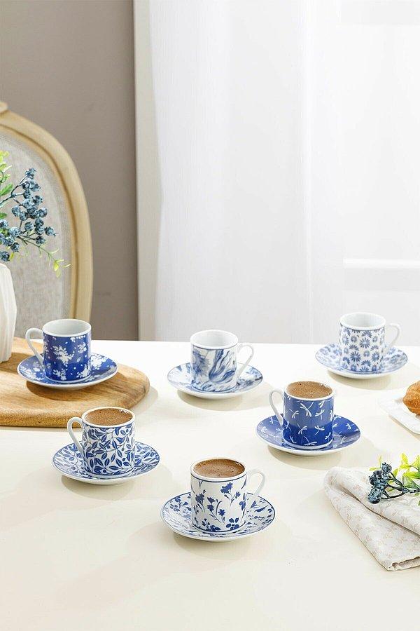 1. English Home kahve fincan takımı maviş maviş içinizi açacak...