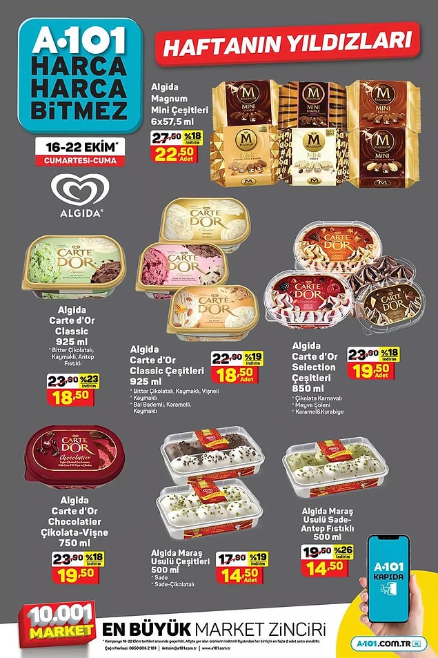 Algida dondurmalarda indirimler devam ediyor.