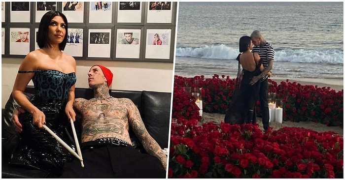 Instagram Üzerinden Yaptıkları Paylaşımlarla Herkesi Şaşırtan Kourtney Kardashian ve Travis Barker Nişanlandı!