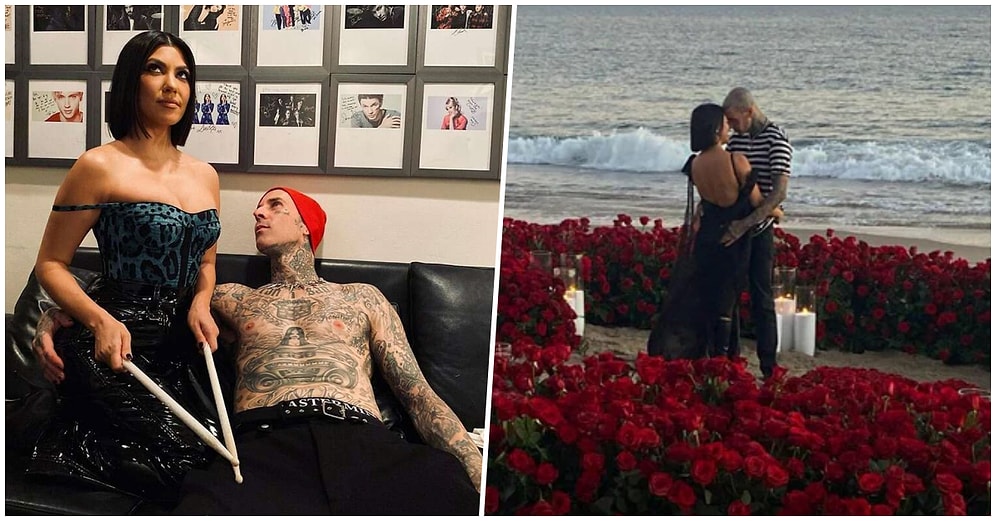 Instagram Üzerinden Yaptıkları Paylaşımlarla Herkesi Şaşırtan Kourtney Kardashian ve Travis Barker Nişanlandı!