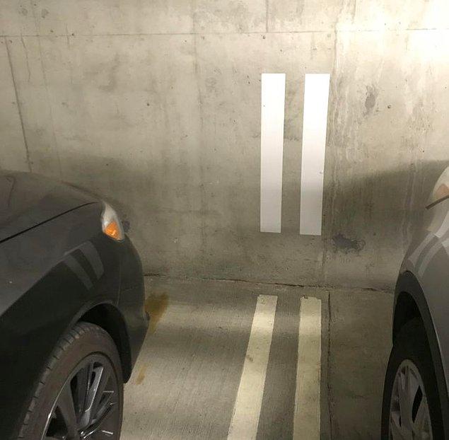 6. "Bu çift hatlar sayesinde aracınızı mükemmel bir boşluğa sahip bir şekilde park edebilirsiniz."