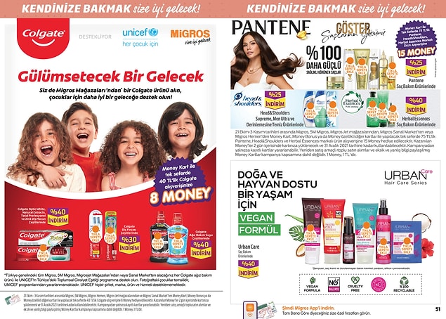 Urban Care say bakım ürünleri %40 indirimli.