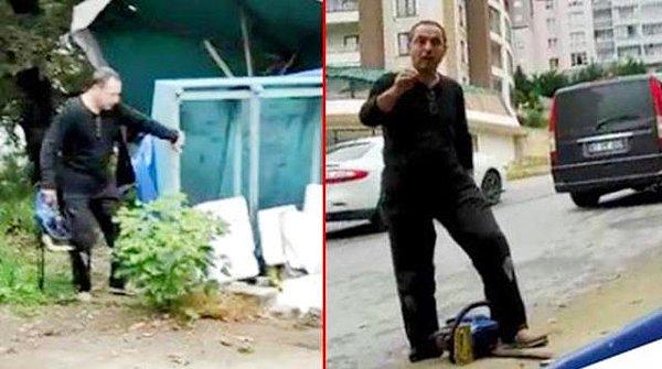 Trabzon’un Soğuksu Mahallesinde evinin önünde yeğeninin hamsi satmasını istemeyen amca, motorlu testereyle balık tezgahını parçaladı. Yeğeni o anları cep telefonu kamerası ile kaydetti.