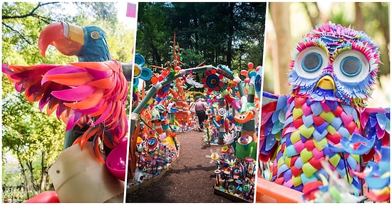 Birçok İnsanın Katılımı ile 3 Ton Plastik Atığı Rengarenk Tasarımlar ile Görsel Bir Şölene Dönüştüren Adam