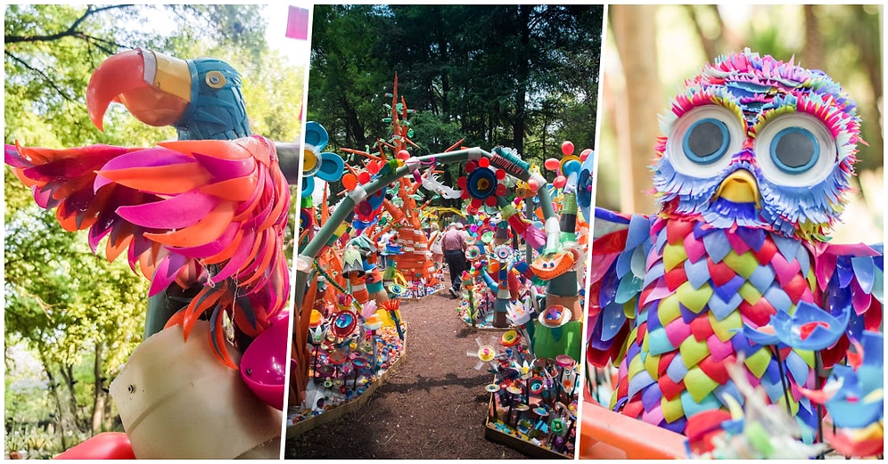 Birçok İnsanın Katılımı ile 3 Ton Plastik Atığı Rengarenk Tasarımlar ile Görsel Bir Şölene Dönüştüren Adam