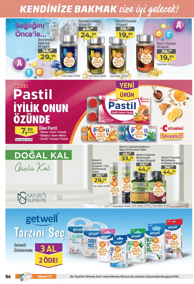 Ülker Pastil çeşitleri 7,50 TL.