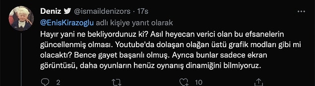 Bazı oyuncularda yeni yapımı beğendi.