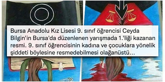 9. Sınıf Öğrencisinin Resim Yarışmasında Birinciliği Kazandıran Çalışması Yüzünüze Tokat Gibi Çarpacak!