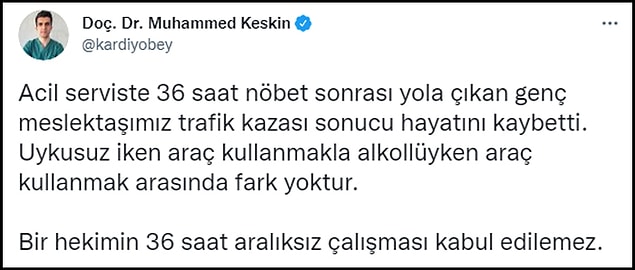 Doktorlar, 36 saatlik nöbete tepkilerini böyle dile getirdi. 👇