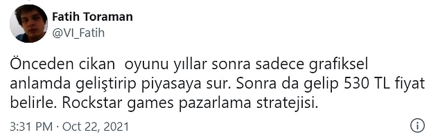 1. Hayal kırıklığı yaratan grafiklerin yanı sıra oyunun Türkiye fiyatı da oyuncuların gündeminde.