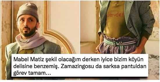 Mabel Matiz'in Köyün Delisine Benzetildiği Kombinli Yeni Tarzı Milletin Diline Çok Fena Düştü