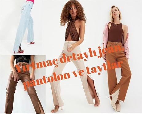 Yılın Modası Yırtmaçlı Jean, Tayt ve Pantolon Modelleri
