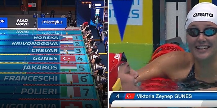 400 Metre Bireysel Karışık Kategorisinde Viktoria Zeynep Güneş'in Ayrupa Şampionluğuna Yüzdüğü Yarış