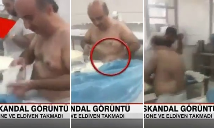 Öyle Olmaz, Pantolonu da Çıkarsaydın! Yarı Çıplak Baklavacının Mide Bulandıran Görüntüleri