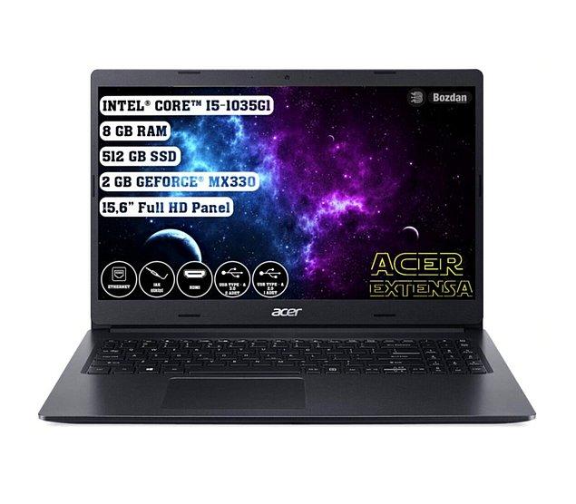 14. Intel Core i5 işletim sistemine sahip bir  Acer Extensa 15 de sıklıkla tercih edilen ürünler arasında...