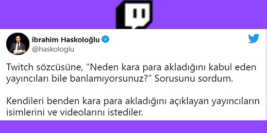 Bu İş de mi Bize Kaldı? Gazeteci Haskoloğlu Twitch Sözcüsünün Skandalın Kanıtlarını İstediğini Söyledi