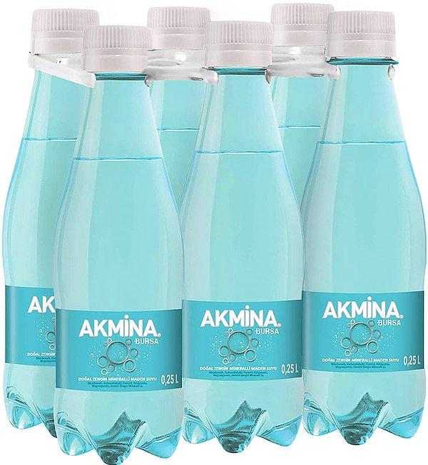 21. Akmina doğal maden suyu 6'lı paket ile maden suyunu hafif sevenler için eşsiz lezzet.👌