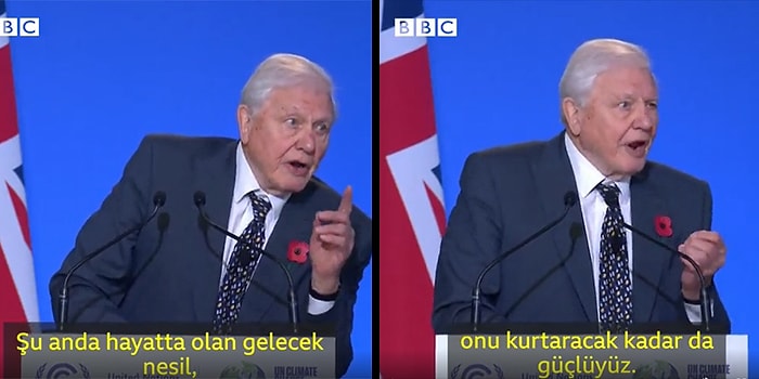 İngiliz Çevreci David Attenborough COP26'da Dünya Liderlerine Seslendi: "Tüm Dünya Size Umutla Bakıyor"