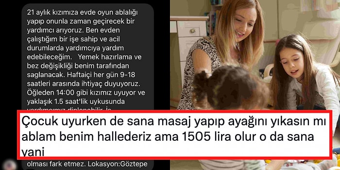 1500 TL'ye Oyun Ablası Arayan Kadının Bir Instagram Sayfasında Yayınlanan Tartışmalı İş İlanı
