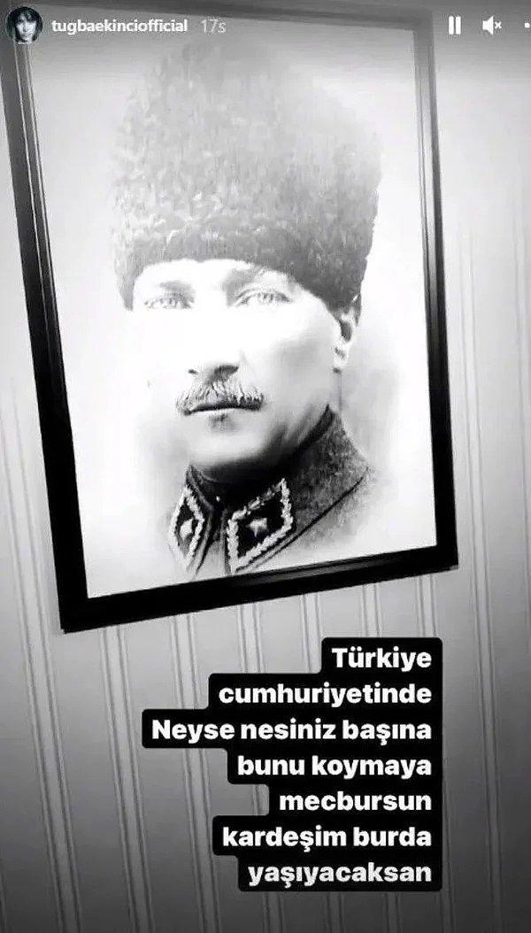 Tuğba Ekinci'den Nihat Doğan'a Mustafa Kemal Atatürk'lü Gönderme