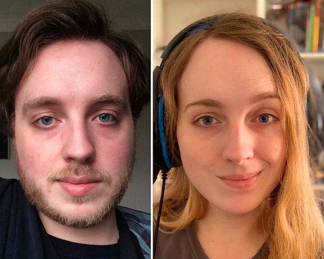 12. "I still get dysphoric, but looking back at old pictures makes me appreciate how far I’ve come. Close to 3 years HRT"
