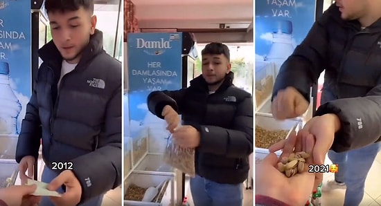 'Ben Hep 50 Liralık Alıyorum' Diyenleri Eleştirdiler:  2012'de vs. 2021'de 20 TL'ye Alınan Antep Fıstığı