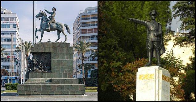 8. İzmir Atlı Atatürk ve İzmit Anıtları (Sanatçılar sırasıyla: Canonica, 1932 ve Nijad Sirel, 1933)