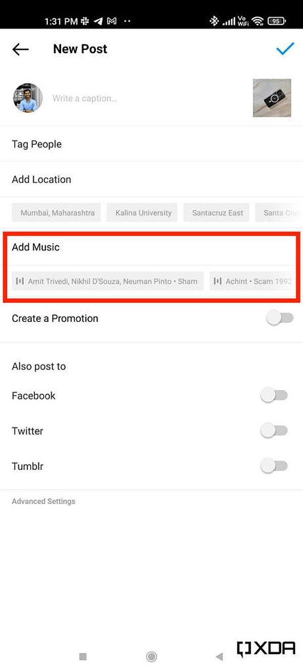 Şu an test aşamasında olan ve Hindistan'da beta sürümü yayınlanan özellik, gönderi paylaşımı esnasında 'müzik ekle' seçeneği ile karşımıza gelecek.