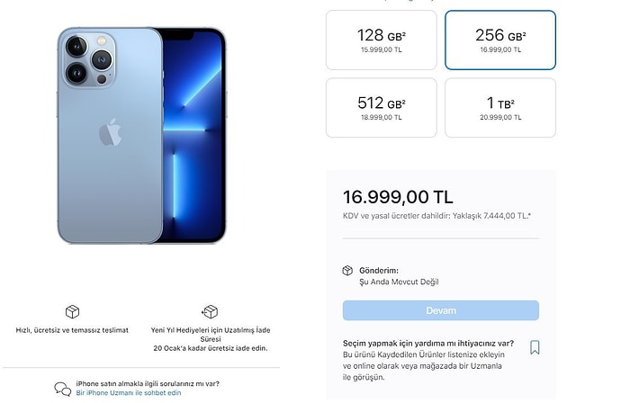 Apple Türkiye, İnternetten Satışları Durdurdu