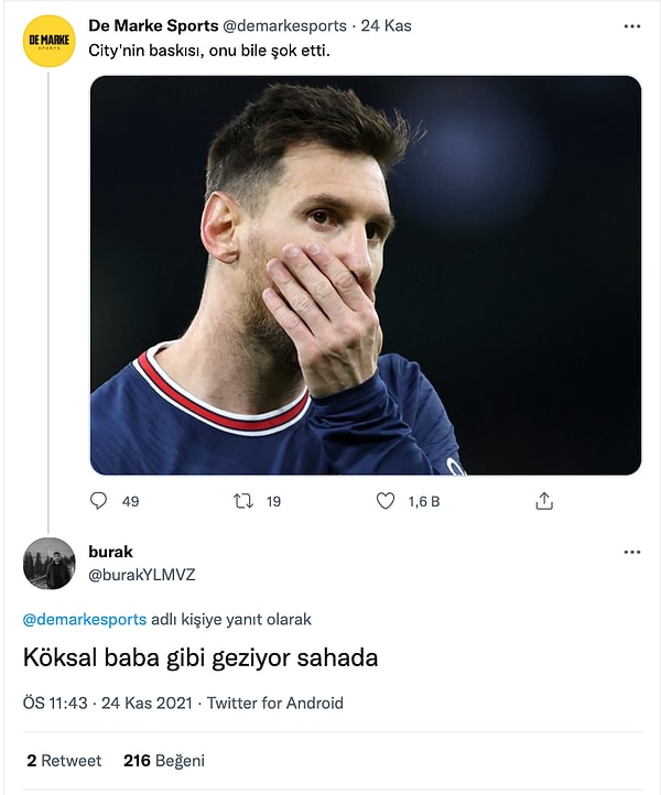 6. Bazı maçlarda Messi...