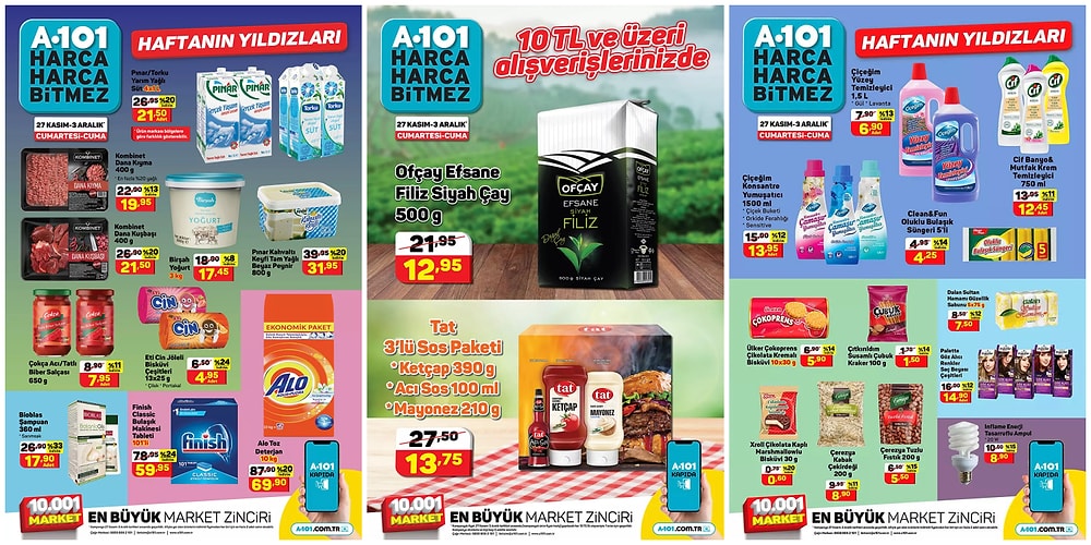 27 Kasım - 3 Aralık 2021 A101 Haftanın Yıldızları Kataloğu