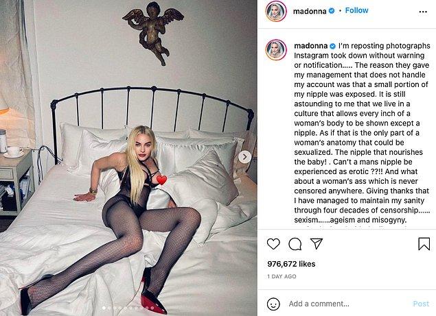 Madonna'ya göre yeni bir "cinsiyetçilik, yaş ayrımcılığı ve kadın düşmanlığı" örneği