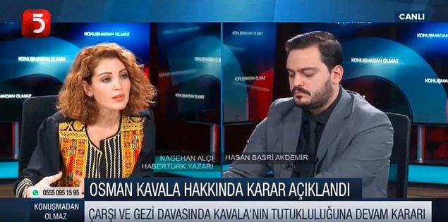 'Herhalde medyada Osman Kavala'nın tutukluluğuna en çok itiraz eden isimlerden birisiyim, belki de birincisiyim' diyen Nagehan Alçı, Kavala'nın tutukluğuna 'Tamamen hukuk dışı' yorumunu yaptı.