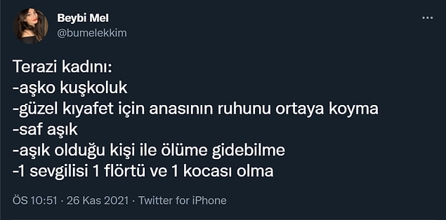 Aşk için ölmeli aşk o zaman aşk Terazi kadını:
