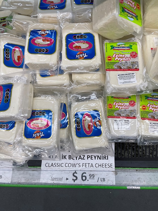 21. Klasik beyaz peynirin fiyatı 6.99 dolar.