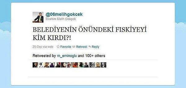 Eski Ankara Büyükşehir Belediye Başkanı Melih Gökçek bildiğiniz üzere Twitter’ı epey aktif kullanan bir isim.
