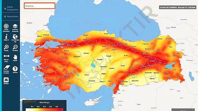 Türkiye Deprem Risk Haritası
