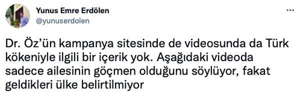 Bazı sosyal medya kullanıcıları, Mehmet Öz'ün yaptığı paylaşımda Türkiye'den bahsetmemesini eleştirirken...
