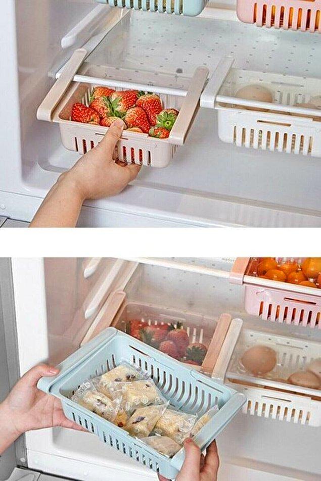2. Ayarlanabilir buzdolabı çekmecesi.