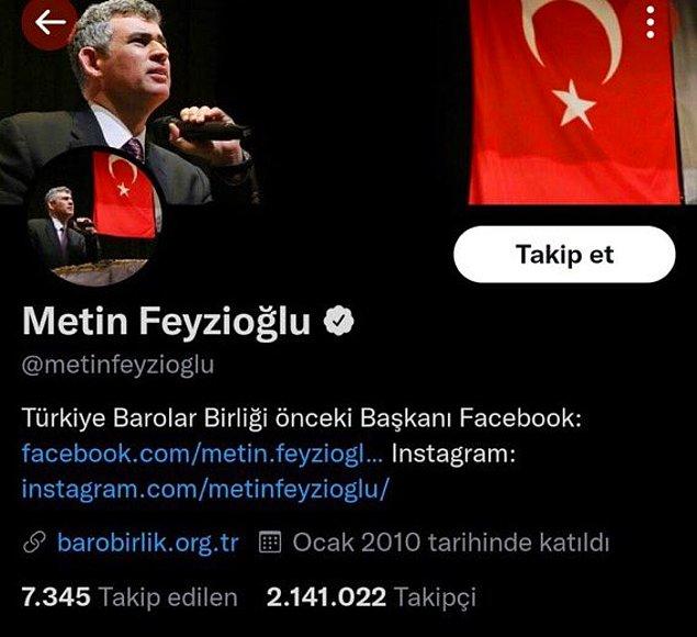 Açıklamanın ardından da Feyzioğlu'nun Twitter hesabını "önceki başkan" diye güncellemesi dikkat çekti.