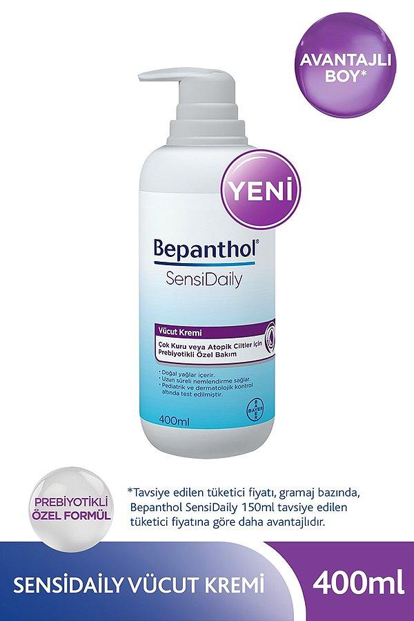 6. Bepanthol Sensidaily çok kuru veya atopik ciltler için prebiyotikli özel formül kremi