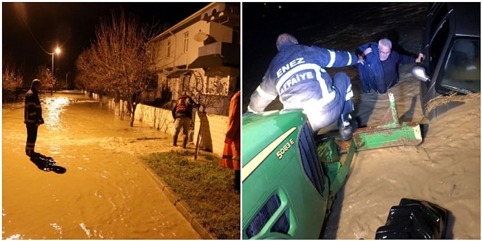 Edirne'yi Sağanak Vurdu: Sel Sularına Kapılan Bir Kişi Aranıyor