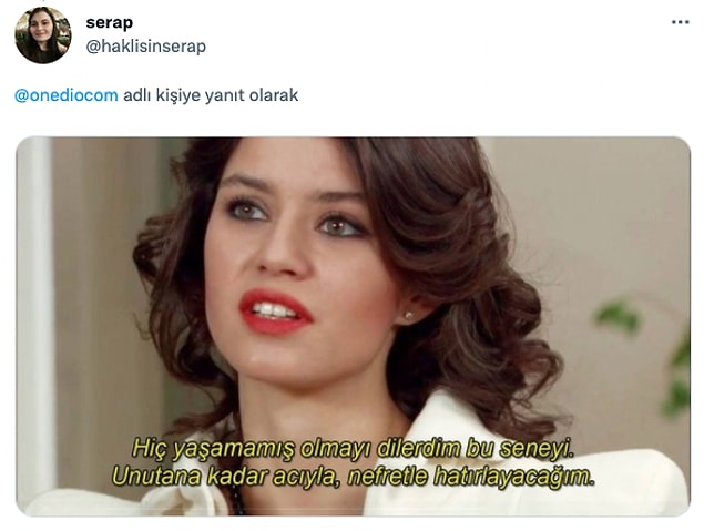 3. Serap Ziyagil için belli ki zor bir sene olmuş. 😂